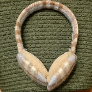 Burberry Nova Check cashmere earmuffs (Blue, Cream, Light Brown) RARE